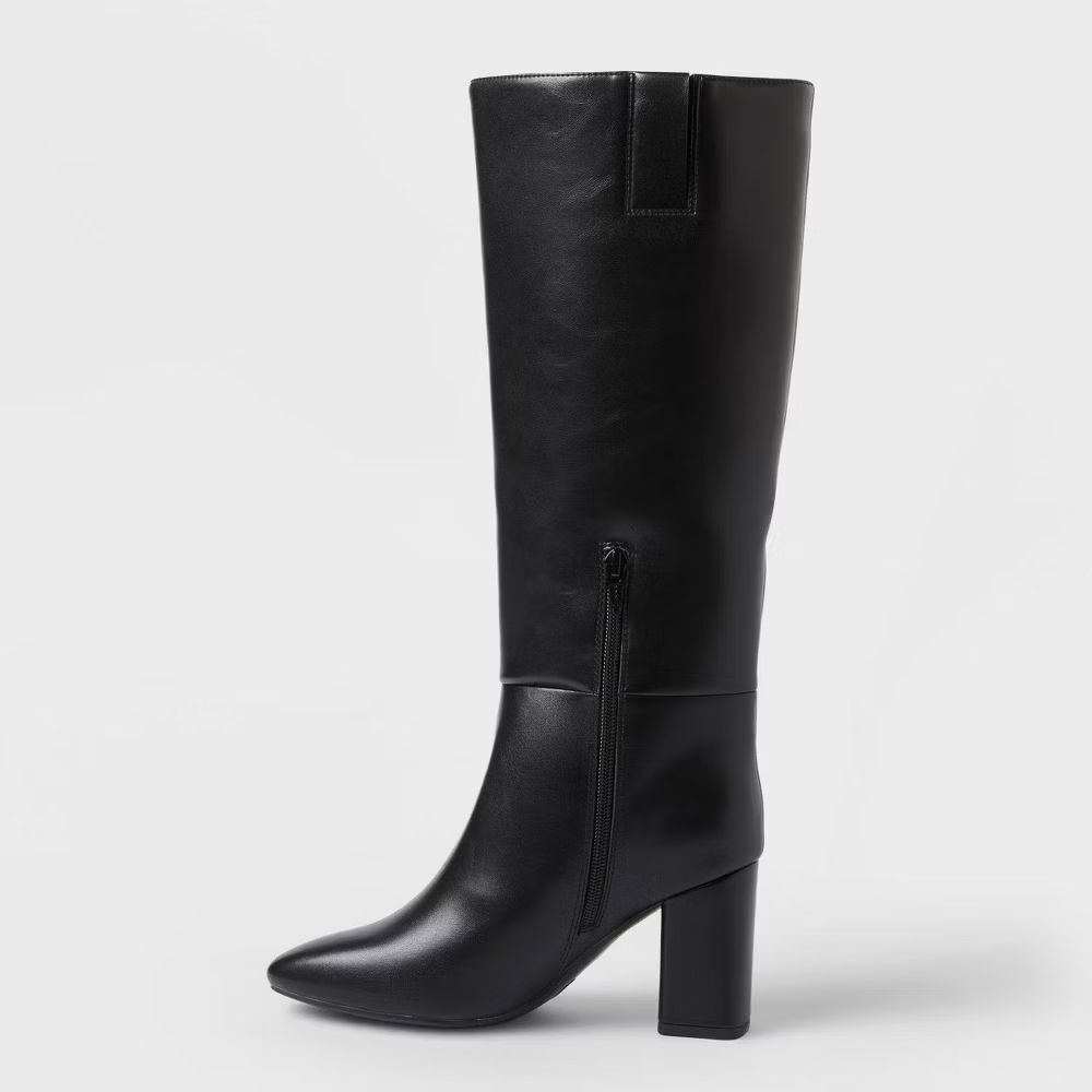 Women’s Evangeline Under Knee Heeled Boots with Memory Foam Insole - 8.5